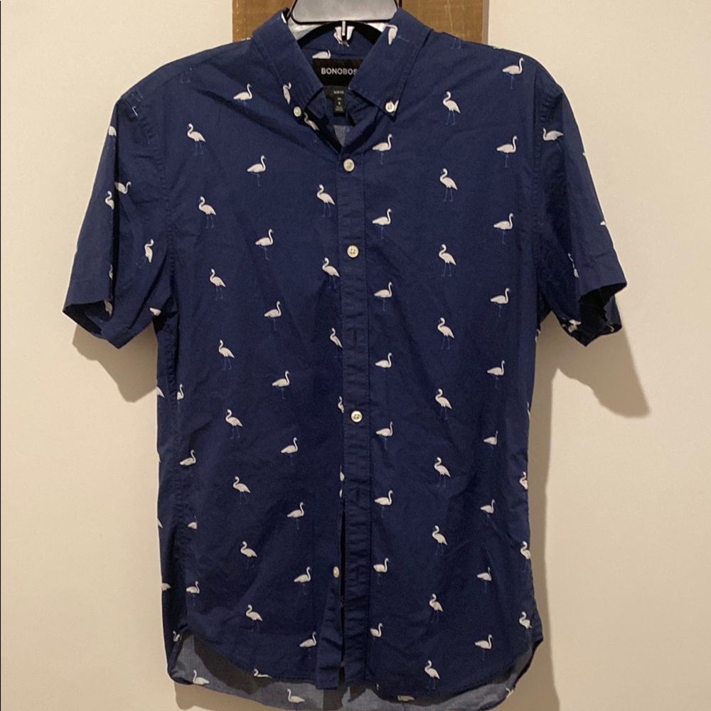 Bonobos Blue Flamingo Casual Shirt